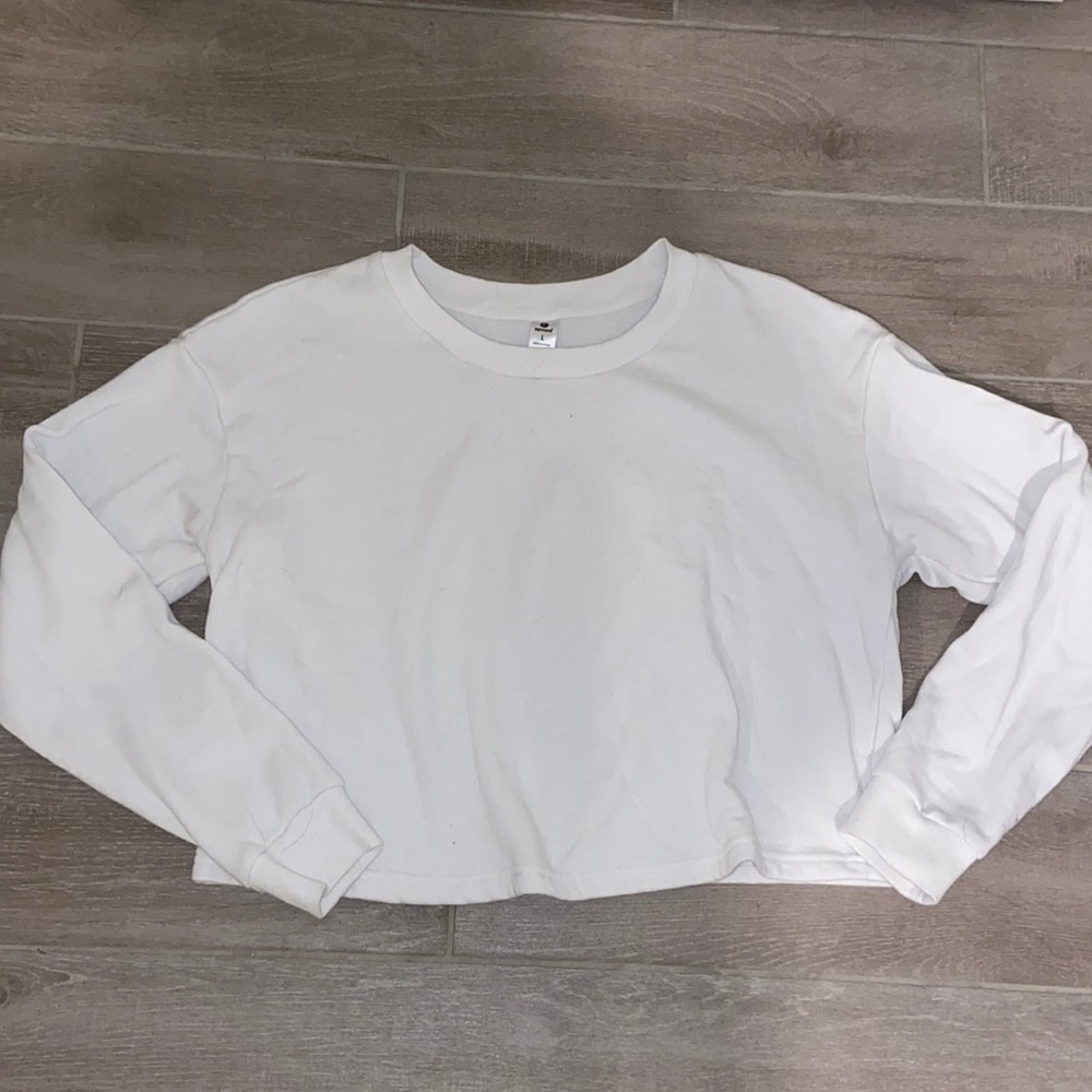 Cropped crew sweatshirt